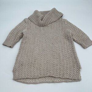 LL Bean Sweater XXS Womens Beige Signature Open Stitch Sweater Turtleneck New